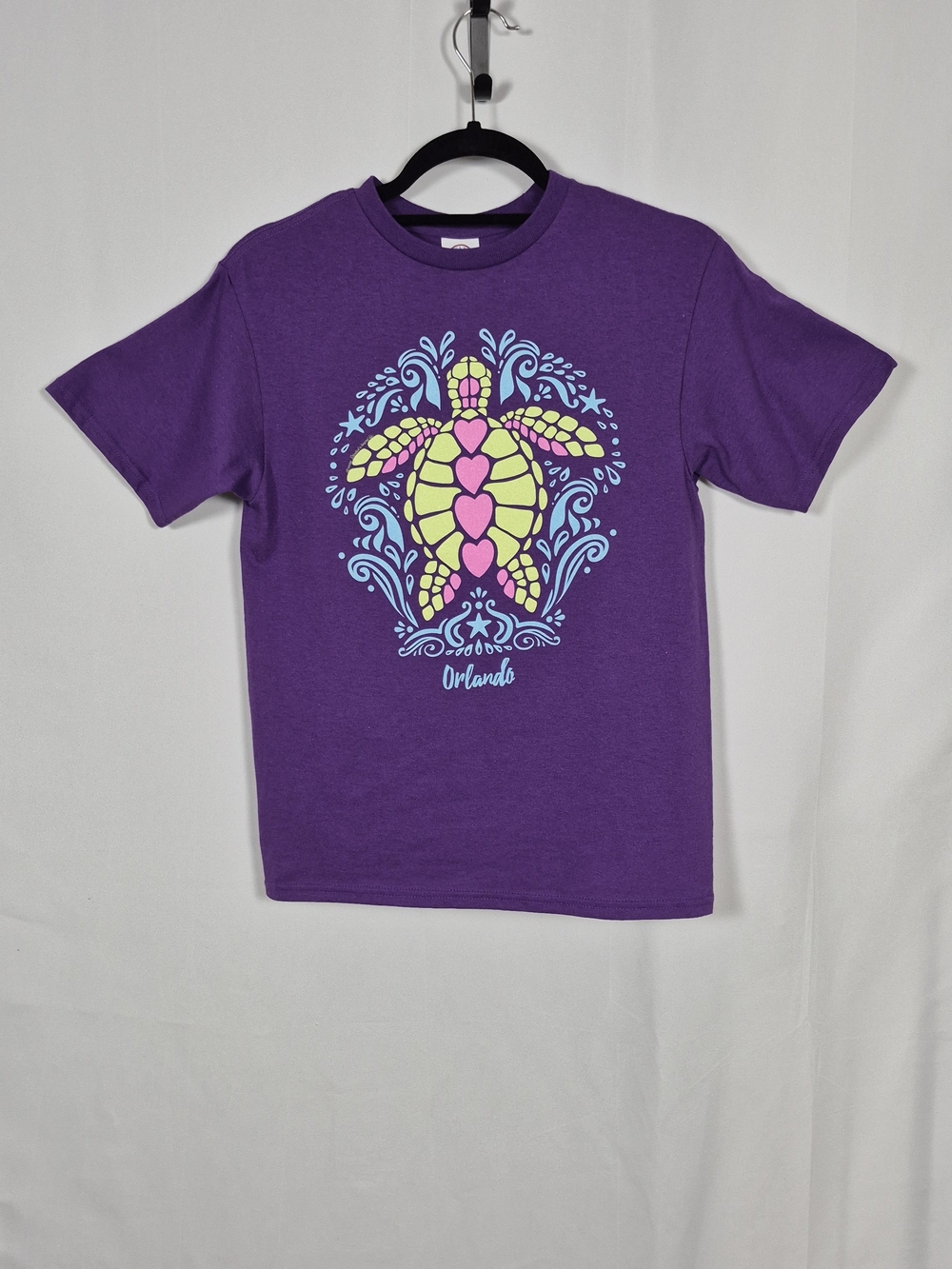 Delta Pro Weight Orlando Purple Sea Turtle Graphic T-Shirt – Youth M